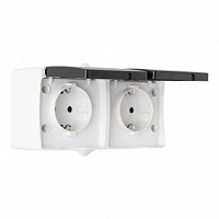 Розетка двойная с заземлением, 16A 250V 309.40-2.grey Arte Milano