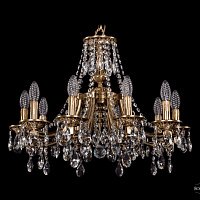 Литая подвесная люстра с хрусталем Bohemia IVELE Crystal 1771/10/190/A/FP