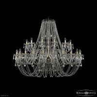 Большая хрустальная люстра Bohemia IVELE Crystal 1406/24+12/530 G