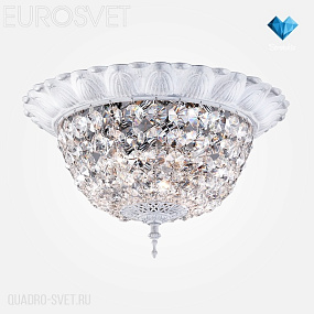 Люстра потолочная Eurosvet Эмма 10067/5 белый с серебром Strotskis