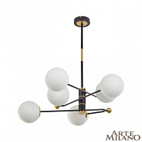 Подвесная люстра Arte Milano 272708/6 BK/GD
