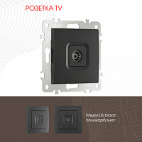 Розетка TV 206.43-1.black Arte Milano