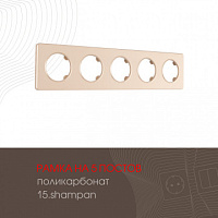 Рамка из поликарбоната на 5 постов 502.15-5.shampan Arte Milano