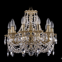 Литая подвесная люстра с хрусталем Bohemia IVELE Crystal 1707/10/125/C/G