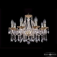 Хрустальная подвесная люстра Bohemia IVELE Crystal 1613/8/200/G