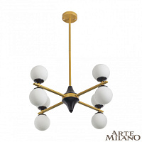 Потолочная люстра Arte Milano 271580/8 BK/GD