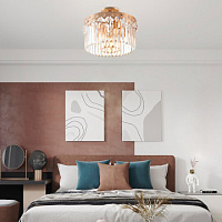 Потолочная хрустальная люстра Arte Milano 378909/5/50/390 GD