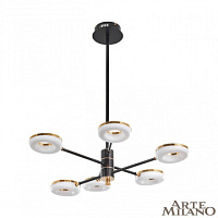 Подвесная светодиодная люстра Arte Milano 276699/6 BK/GD