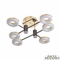 Потолочная светодиодная люстра Arte Milano 271399/6 BK/GD