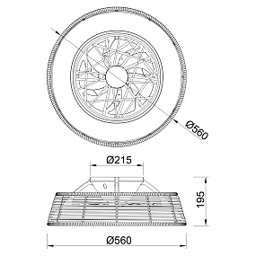 Люстра потолочная-вентилятор MANTRA INDONESIA 8225