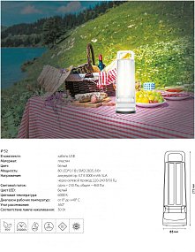 Ландшафтный настольный светодиодный светильник на солнечной батарее NOVOTECH TRIP 357436