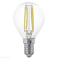 Лампа светодиодная филаментная P45, 4W (E14), 2700K, 350lm, прозрачный EGLO LM_LED_E14 11499