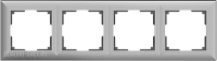 Рамка на 4 поста (серебряный) Werkel WL14-Frame-04