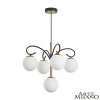 Большая люстра Arte Milano 273808/4+1 BK/GD