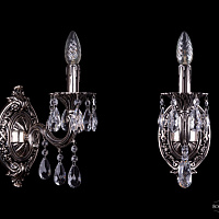 Бра литое с хрусталем Bohemia IVELE Crystal 1702B/1/175 A/NB