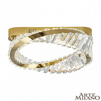 Потолочная хрустальная светодиодная люстра Arte Milano 316223/D400 GD