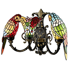 Бра тиффани, витражное стекло Velante 894-801-03