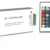 Контроллер GAUSS для светодиодной ленты RGB 144W 12А с пультом управления цветом