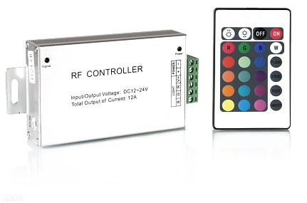 Контроллер GAUSS для светодиодной ленты RGB 144W 12А с пультом управления цветом