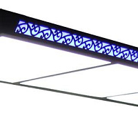 Бильярдный светильник плоский  люминесцентный  «Flat II» (фиолетовая, 6 неон тр.) 2100x700x75 75.027.21.0
