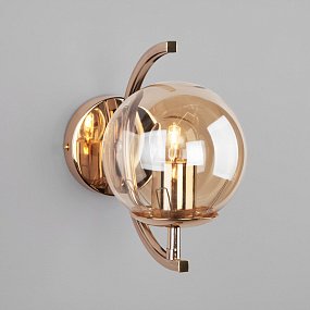 Настенный светильник со стеклянным плафоном Eurosvet Story 50072/1B золото