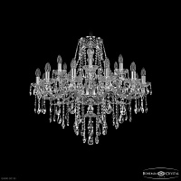 Большая хрустальная люстра Bohemia IVELE Crystal 1415/12+6/300 Ni