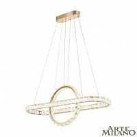 Подвесная хрустальная светодиодная люстра Arte Milano 311311/L1000 GD