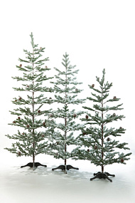 Ель CRYSTAL TREES БОРГО заснеженная с шишками 180 см. KP17180