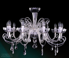 Хрустальная подвесная люстра Bohemia IVELE Crystal 1333/10/380/Ni