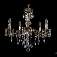 Литая подвесная люстра с хрусталем Bohemia IVELE Crystal 1710/5/160/B/GB