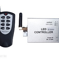 Контроллер для светодиод. лент с пультом 12V/24V 2 канала по 10А, 240Вт (12В), 480Вт (24 Donolux DL-18289/Double 12/24V