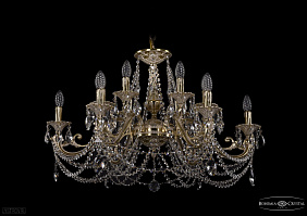 Литая подвесная люстра с хрусталем Bohemia IVELE Crystal 1703/12/320/C/GI