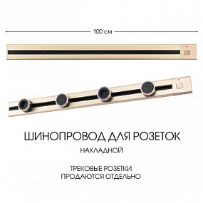 Накладной шинопровод с выключателем, 25A 250V 385201TOB/100 Gold Arte Milano