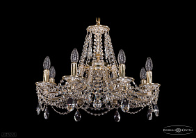 Литая подвесная люстра с хрусталем Bohemia IVELE Crystal 1771/8/190/C/GW
