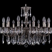 Литая подвесная люстра с хрусталем Bohemia IVELE Crystal 1702/14/265/A/NB