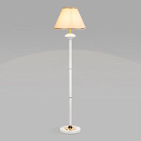 Напольный светильник с абажуром Eurosvet Lorenzo 01086/1 глянцевый белый