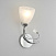 Настенный светильник со стеклянным плафоном Eurosvet Priya 30169/1 хром