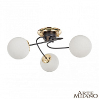 Потолочная люстра Arte Milano 276408/3 BK/GD
