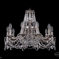 Литая подвесная люстра с хрусталем Bohemia IVELE Crystal 1771/10/190/C/NB