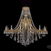 Литая подвесная люстра с хрусталем Bohemia IVELE Crystal 1771/16/490/B/G