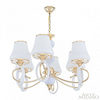 Подвесная люстра Arte Milano 302387/6 Wh/Gd