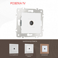 Розетка TV 203.43-1.white Arte Milano