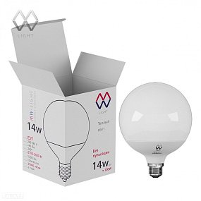 Лампа светодиодная MW-Light шар E27 2700K 14Вт LBMW27G02