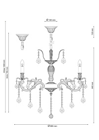 Люстра подвесная LUCIA TUCCI BARLETTA 122.8 antique