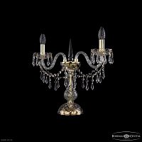 Настольная лампа с хрусталем Bohemia IVELE Crystal 1403L/2/141-39 G