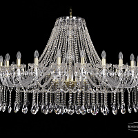 Хрустальная подвесная люстра Bohemia IVELE Crystal 1413/24/530-100/G