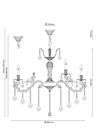 Люстра подвесная LUCIA TUCCI BARLETTA 122.10.5 antique