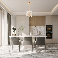 Подвесной светильник с хрусталем Arte Milano 372409/1/350/200 GD