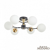 Потолочная люстра Arte Milano 276808/6 BK/GD