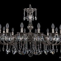 Литая подвесная люстра с хрусталем Bohemia IVELE Crystal 1702/14/335/A/NB